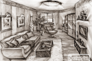 рисунок интерьера