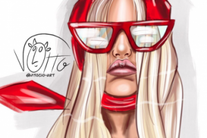 Девушка в красном