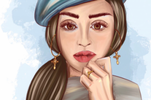 Девушка в берете