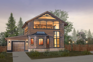 Дом в стиле Барнхаус+русское зодчество