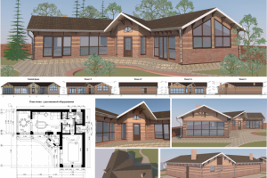 Проект дома отдыха с баней