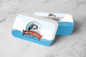 Визитка для рыболовного магазина