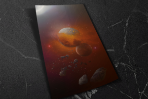 Постер планеты в космосе