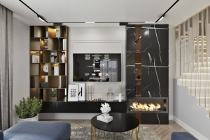 Интерьер кухни-гостиной