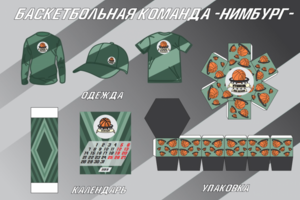 Фирменный стиль чешской баскетбольной команды Нимбург