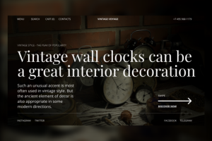 Сайт для продажи винтажных часов