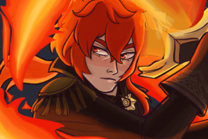 Иллюстрация в моей стилистике к игре Генкина импакт