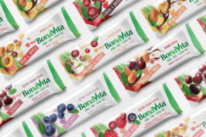 серия этикеток для фруктовых батончиков "Bona Vita"