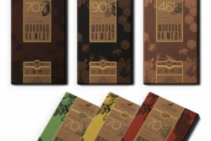 Дизайн упаковки натурального шоколада на меду