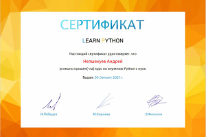 Прошел обучение в learn.python.ru