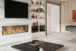 Визуализация кухни-гостиной в частном доме