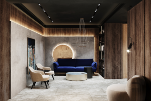 Визуализация лаундж-зоны в частном доме