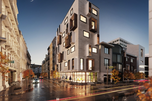 Визуализация жилого дома (ночь)