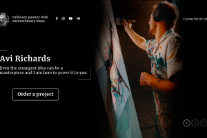 Дизайн сайта художника на английском
