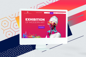 Промо-сайт выставки современного искусства
