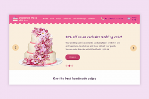 Дизайн сайта для магазина тортов ручной работы