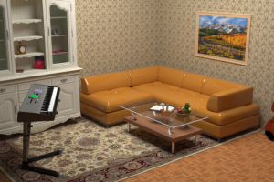 Комната с музыкальными инструментами