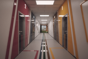 Дизайн коридора в университете