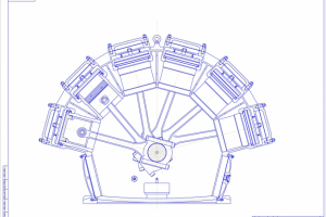 Поперечный разрез холодильного поршневого компрессора