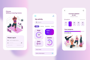 Mobile version of the website "Fitness without leaving home"