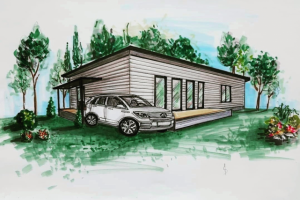 Скетч сборного дома