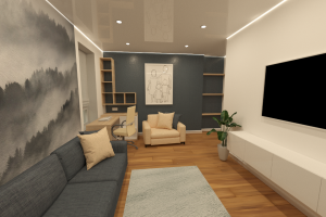 Визуализация гостиной