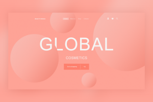 Первый экран для магазина косметики