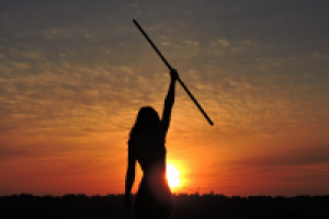 в лучах уходящего солнца