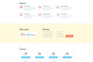 Верстка страницы hosting