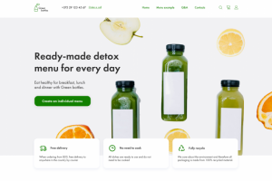 Green bottles | Landing page