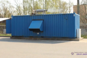 Запуск дизель-генераторной установки (вид с улицы)