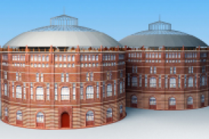 Модель газового хранилища Lo-Poly