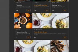 Разработка каталога для ресторана (пример работ)