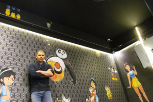 Роспись на стенах, диснеевские персонажи.