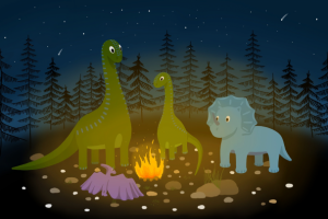 Динозавры на планшете