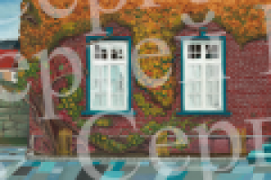 Картина маслом на холсте фасада с видом ...