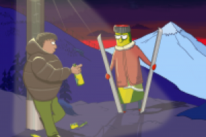 Горнолыжник  бутылка