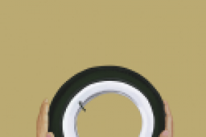 Плакат стилизован под 70-е для салона "Мистер покрышкин"