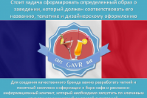 Стандартная презентация (продвижение бара-кафе).