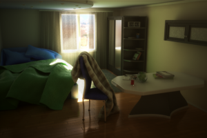 Комната, утро, небольшой интерьер