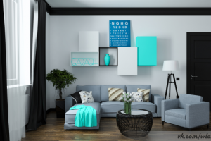 3d Визуализация вариантов расстановки мебели для сайта