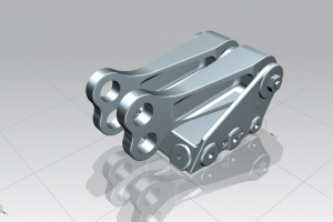 Сборка кронштейн+качалка в Siemens Unigraphics NX