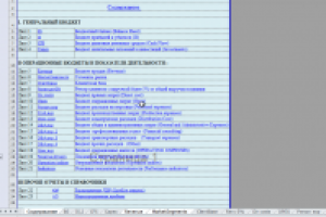 Бюджетная модель телекоммуникационного предприятия в ексель