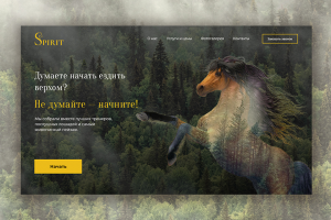 Landing Page для конного клуба Spirit