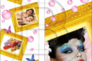 наклейка на окно салона красоты