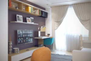 Дизайн однокомнатной квартиры для фирмы АБАК. г. Москва, 2014