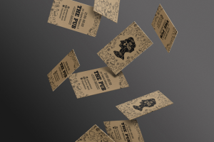 Логотип и дизайн визитки для The Pub