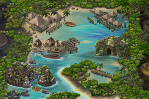 Карта местности, игра Infinity Run