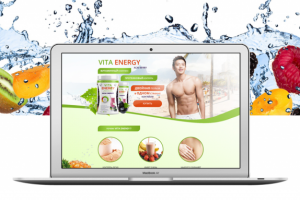 Продающий лендинг – коктейль для похудения Vita Energy + адаптив