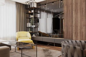 Дизайн гостиной, 24 кв.м